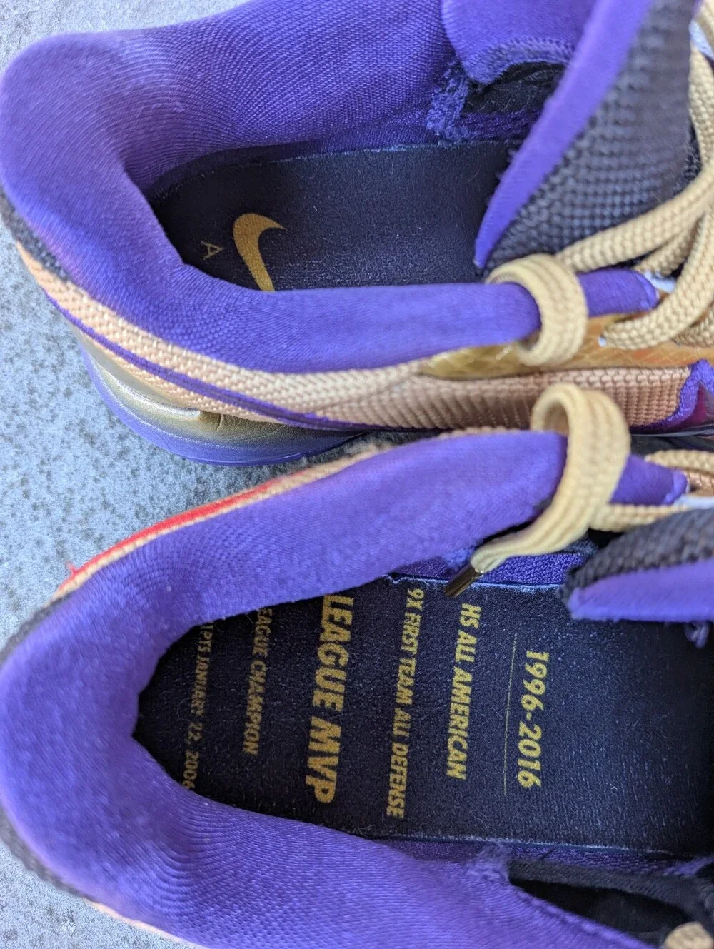 Nike Kobe V Protro UNDFTD Gold Purple Red Basketball Shoes Low Top Size 6